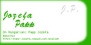 jozefa papp business card